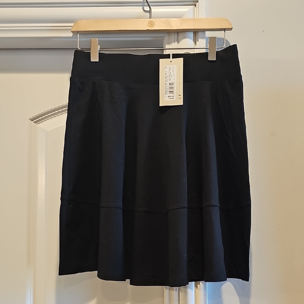 Pact Fit and Flare Black Mini Skirt